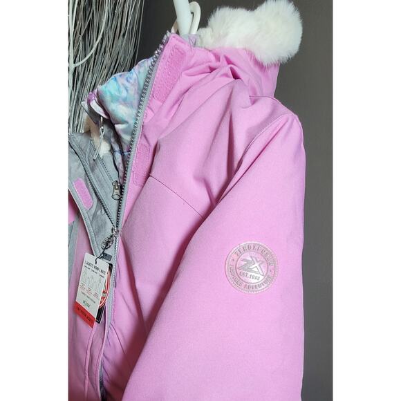 Girls ZeroXposur Pink Gray Heavyweight Waterproof Winter 3 In 1 Coat Sz L 14/16 - Picture 5 of 11